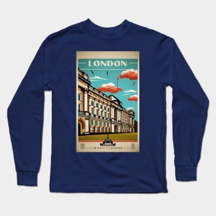 A Vintage Travel Art of London - England Long Sleeve T-Shirt